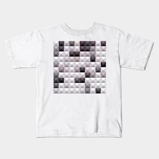 Davy Gray Abstract Low Polygon Background Kids T-Shirt